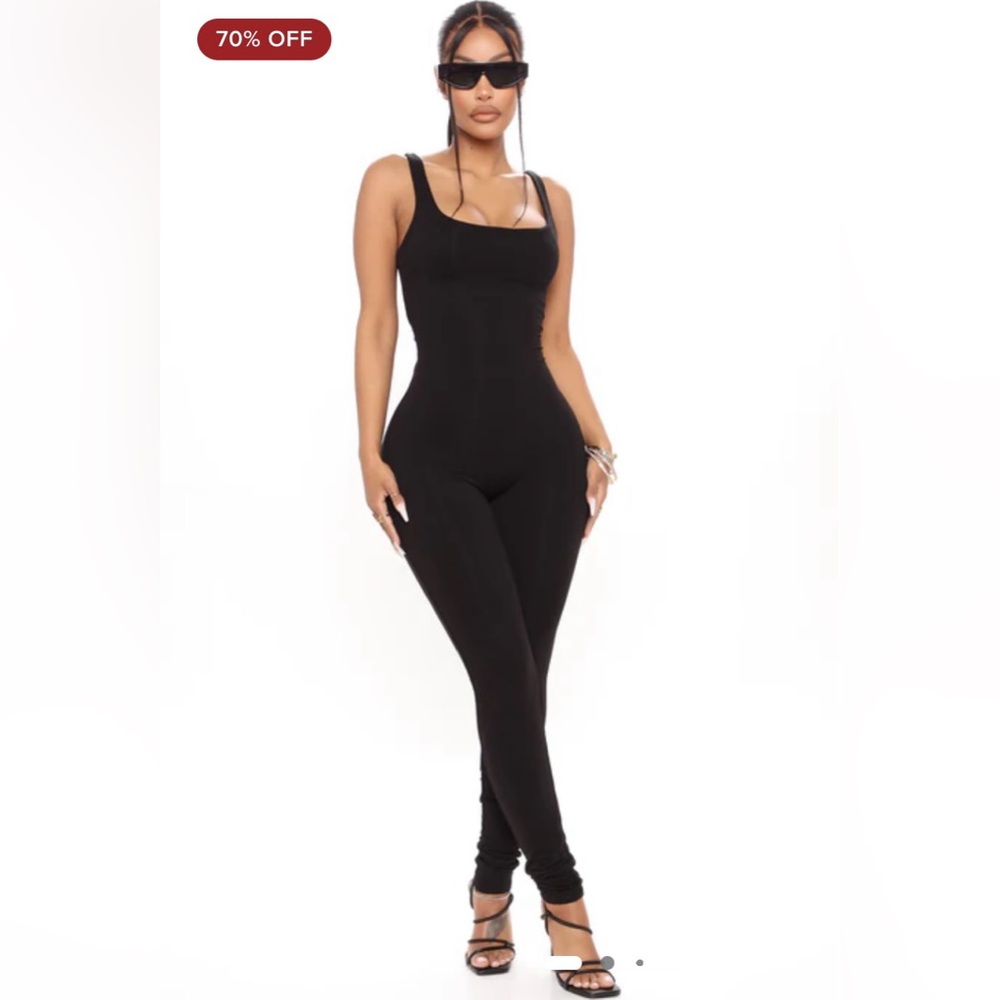 Fashion Nova Black Slim Fit Jumpsuit